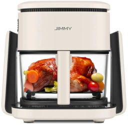 Friteuza multifunctionala cu aer cald 2 in 1 JIMMY AF3 Plita 4 L display tactil HD 8 programe circulatie la 360 de grade Alb