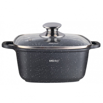 Oala Kinghoff KH 1602 22x22cm 3.7 litri Inductie Negru 