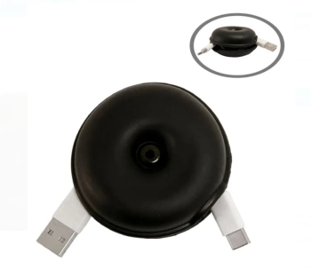 Organizator Cabluri Rotund Negru 7cm 