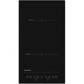 Plita ceramica incorporabila Sharp KH-3I25NT0K-EU 3500W 2 zone 9 nivele Timer Booster Inductie Negru 