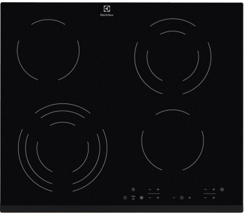 Plita incorporabila ceramica Electrolux EHF6343FOK 6400W 4 zone 9 nivele Stop & Go Timer Negru 