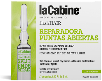 Set fiole capilare pentru repararea si catifelarea varfurilor despicate La Cabine Repair Split Ends Femei 7 x 5 ml 