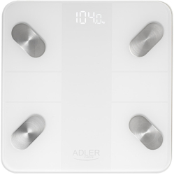 Cantar Adler AD 8186 SMART Tuya Pana la 180 kg Afisaj LED 3 x AAA Alb 