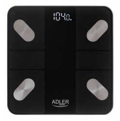 Cantar Adler AD 8186 SMART Tuya Pana la 180 kg Afisaj LED 3 x AAA Negru 