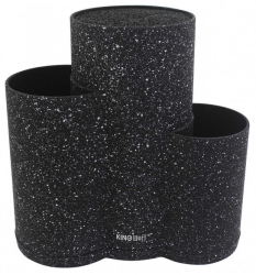Suport cutit si accesorii kinghoff kh 1561 finisaj marmura 23 x 10 x 22.2 cm negru 