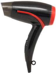 Uscator de par Rosberg R51100H 1400W Pliabil 2 viteze Concentrator Negru/Rosu 