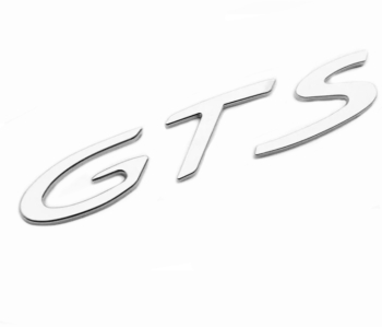 Emblema GTS spate portbagaj Porsche gri 