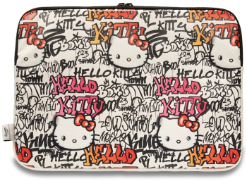 Husa pentru Laptop 14 - Hello Kitty Sleeve Zip PU Tags Graffiti HKCSZPDGPTE - Beige 