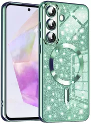 Husa pentru Samsung Galaxy A36 5G - Techsuit Luxury Glitter MagSafe - Light Green 