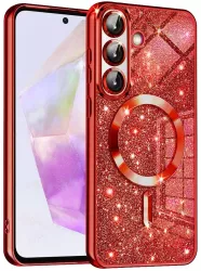 Husa pentru Samsung Galaxy A36 5G - Techsuit Luxury Glitter MagSafe - Red 