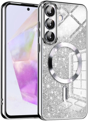 Husa pentru Samsung Galaxy A36 5G - Techsuit Luxury Glitter MagSafe - Silver 