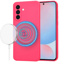 Husa pentru Samsung Galaxy A56 5G - Techsuit SoftFlex MagSafe - Hot Pink