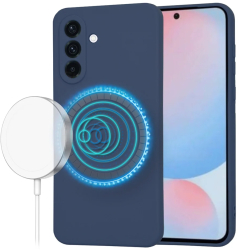 Husa pentru Samsung Galaxy A56 5G - Techsuit SoftFlex MagSafe - Navy Blue 