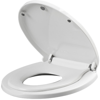 Capac wc cu reductie 2 in 1 Adsinio Forma D Reductor cu prindere magnetica Husa universala pentru capac Adulti si copii Plastic durabi 