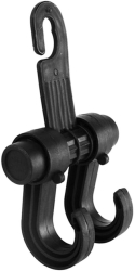 Cuier auto 2 carlige plastic negru 