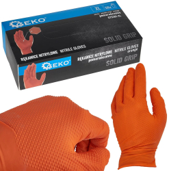 Manusi de protectie din nitril Solid Grip portocaliu marimea XL 50 bucati Geko G75201-XL