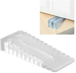 Opritor pentru usa silicon transparent 9.6x4x1.9 cm 