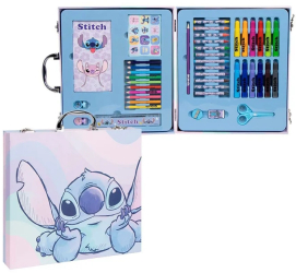 Set Complet pentru Desenat Disney Stitch 42 de Elemente Multicollor 30 x 27 x 4 cm