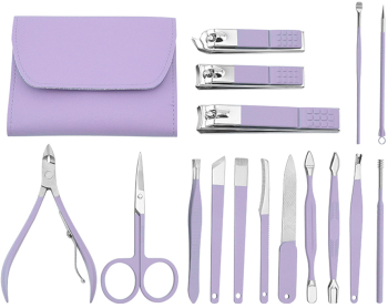 Set de manichiura foarfeca foarfece set manichiura Forfecuta Pinceta Pila 42069-PURPLE 