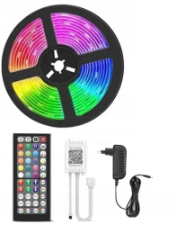 Banda LED RGB5050 de 10m cu telecomanda aplicatie si control prin smartphone Gonga® Multicolor 