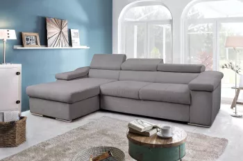 Coltar extensibila Monessa stanga 270 cm Crown 18 Gri inchis 