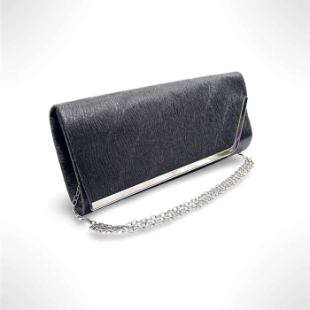 Geanta plic de seara pentru ocazii si petreceri culor sidef 26 x 12 cm Magrot B 41 - Negru 