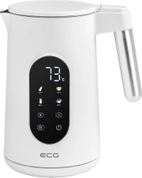 Fierbator electric ECG RK 1799 Smart White 1.7 litri 2200 W pereti dubli panou tactil functii presetate alb 