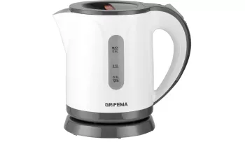 Fierbator electric GRIFEMA 0.8L 1100W ceainic de calatorie fara BPA alb - RESIGILAT