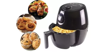 Friteuza cu aer cald BEPER P101FRI001 fara ulei 2 litri 1000 W Negru - RESIGILAT 