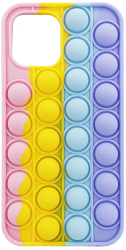 Husa pentru iPhone 11 - Pop IT Silicon Gel Bubble Push Multicolora - Gekko Rainbow 