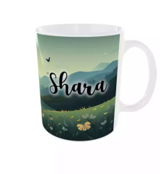 Cana alba personalizata cu numele Shara 