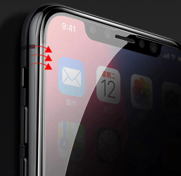Folie Privacy pentru iPhone XS - Tempered Glass AntiSpy 6D Full Glue - iShield 