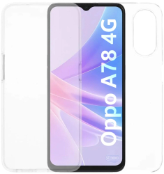 Husa integrala pentru Oppo A78 4G Full Body protectie Fata si Spate din silicon si plastic Hard Shell 360 Transparenta 