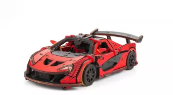Puzzle 3D Masina de curse rosie EWA Lemn 237 Piese 