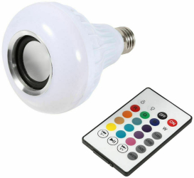 Bec bluetooth LED cu boxa jocuri de lumini si telecomanda Regal trade 