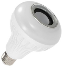 Bec wireless cu Difuzor E27 220 V tip boxa 12W bluetooth telecomanda LED 