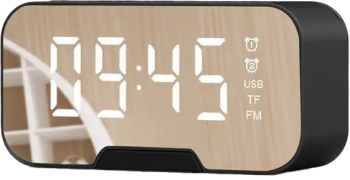 Ceas cu radio FM PO 18 bluetooth AUX Led Alarma Termometru Oglinda