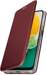 Husa FlipOpen pentru Samsung Galaxy A13 LTE 4G tip carte din piele-eco cu inchidere magnetica buzunar card si functie Stand Bordo 