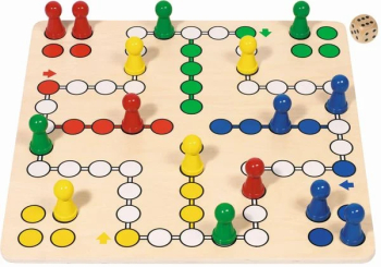 Joc Ludo pentru familie de lemn 4 ani+ Goki - Joc de strategie 