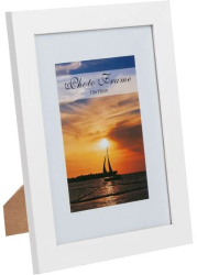 Rama Foto Decorativa din Lemn Alba 13x18cm 