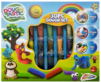 Set 30 plastilina modelatoare multicolor Dough Tastic Grafix 65-6944/17 
