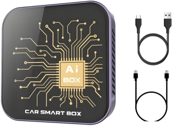 Adaptor auto wireless Carplay si Android Auto AI Box Lite goBERA® pentru masini cu CarPlay cu fir din fabrica 2GB/32GB Android 10 Car 