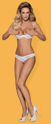 Alabastra - Set lenjerie sexy tanga alb S/M 