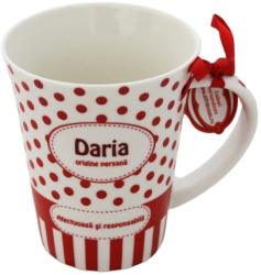 Cana din portelan personalizata Daria 