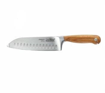 Cutit Santoku maner lemn 17 cm FeelWood 