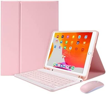 Husa cu tastatura si mouse Wireless Bluetooth pentru tableta Samsung Galaxy Tab S10 Ultra S9 Ultra S8 Ultra Sigloo Pink 