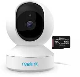Pachet camera de supraveghere cu Card MicroSD 64 GB Reolink E1 Pro-V2 WIFI rezolutie 4MP 