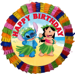 Pinata pentru petreceri 35 cm multicolora model Lilo si Stitch 