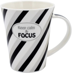 Cana din portelan personalizata cu mesaj & Keep calm and FOCUS& 