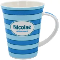 Cana din portelan personalizata Nicolae 